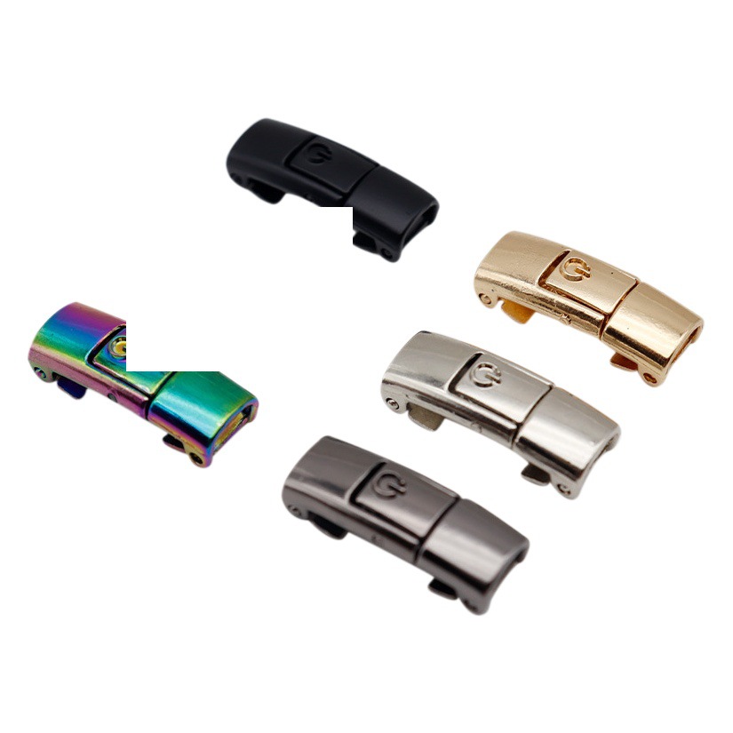 Coolojin hebilla de zapato al por mayor hebilla de metal sin corbata apertura y cierre de un solo clic hebilla de prensa perezosa zapatos para Niños Accesorios de cuerda elástica