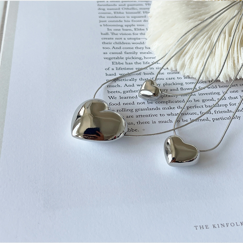 Simple Style Heart Shape Copper Necklace