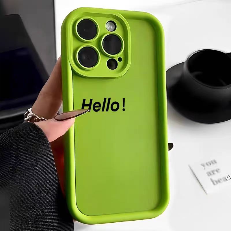 Inglés para iphone16promax funda para teléfono móvil Apple 15 anti-caída 14 estilo europeo y americano 13 simple 12 nuevo