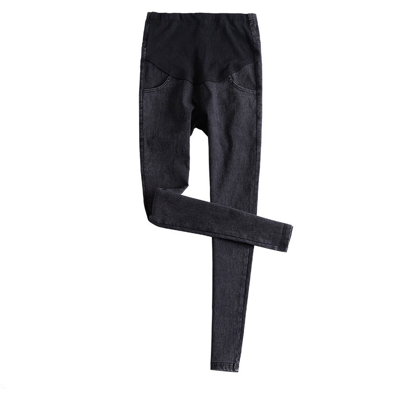 thumbnail image 2 of Pantalones de maternidad de primavera y otoño, pantalones de mezclilla elásticos para el vientre y los pies lavados con agua, 2 of 2