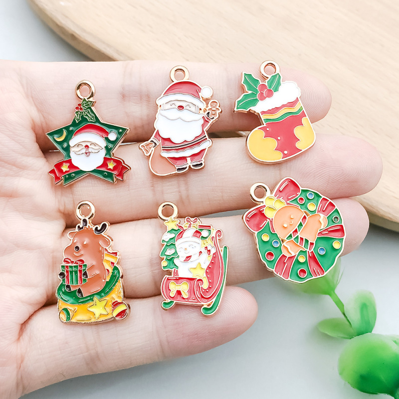 国境を越えて人気がある20種類の滴油合金クリスマスシリーズペンダントdiyブレスレットネックレスアクセサリー|undefined