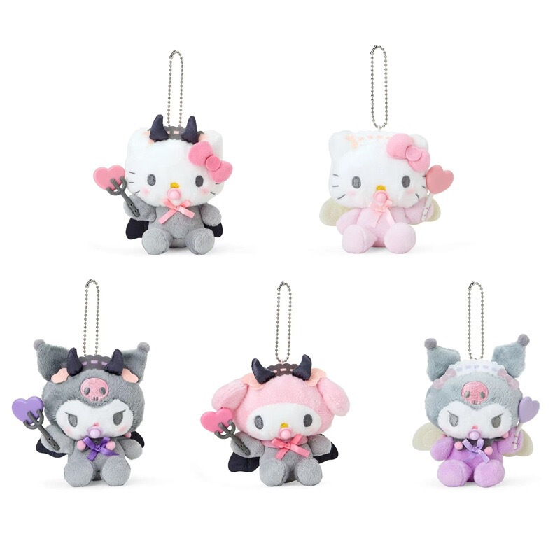 可爱天使恶魔奶嘴hellokitty包包挂件毛绒公仔玩偶凯蒂猫kt猫挂饰|undefined