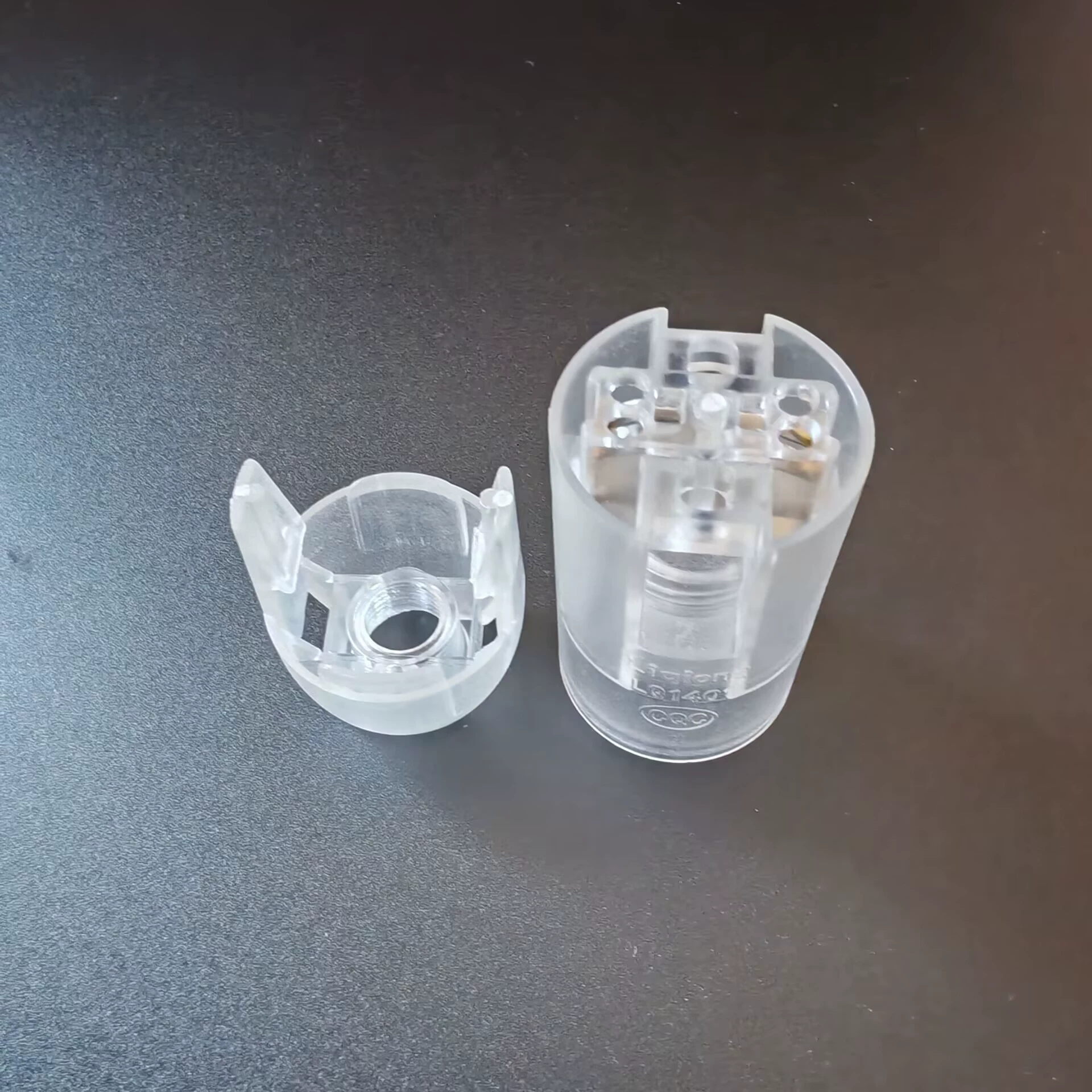 Патрон для лампы E14 с винтовым креплением, прозрачный пластиковый, для торшеров, настольных ламп, подвесных светильников, аксессуары для ламп.