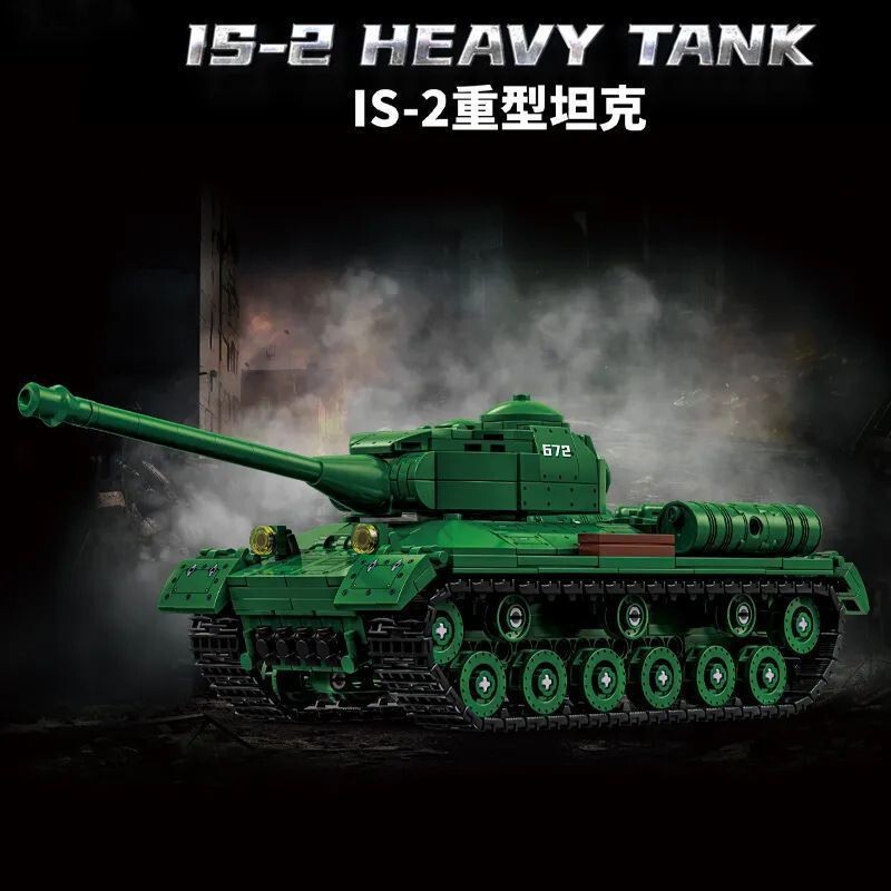 New World War Ii Military Building Blocks Is-2 Heavy Tank Half-Track Armored Personnel Carrier Assembly Toy Kidsren's Gift