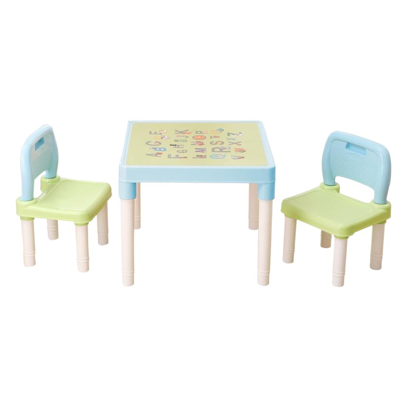 Kindergarten Children's Table and Chair Set Baby Game Table Toy Table Plastic Study Table Children's Desk Alphabet Desk