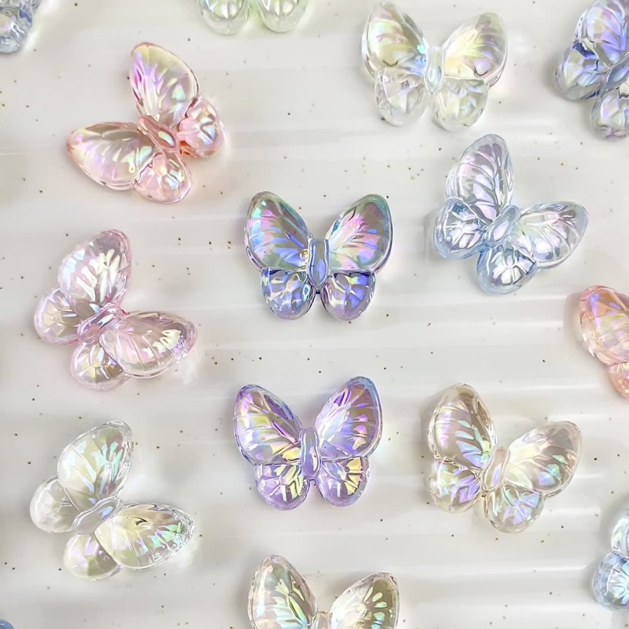 Acrylic Transparent Uv Butterfly Flying Gradient Butterfly Accessories DIY Mobile Phone Chain Pendant Pendant Accessories Accessories