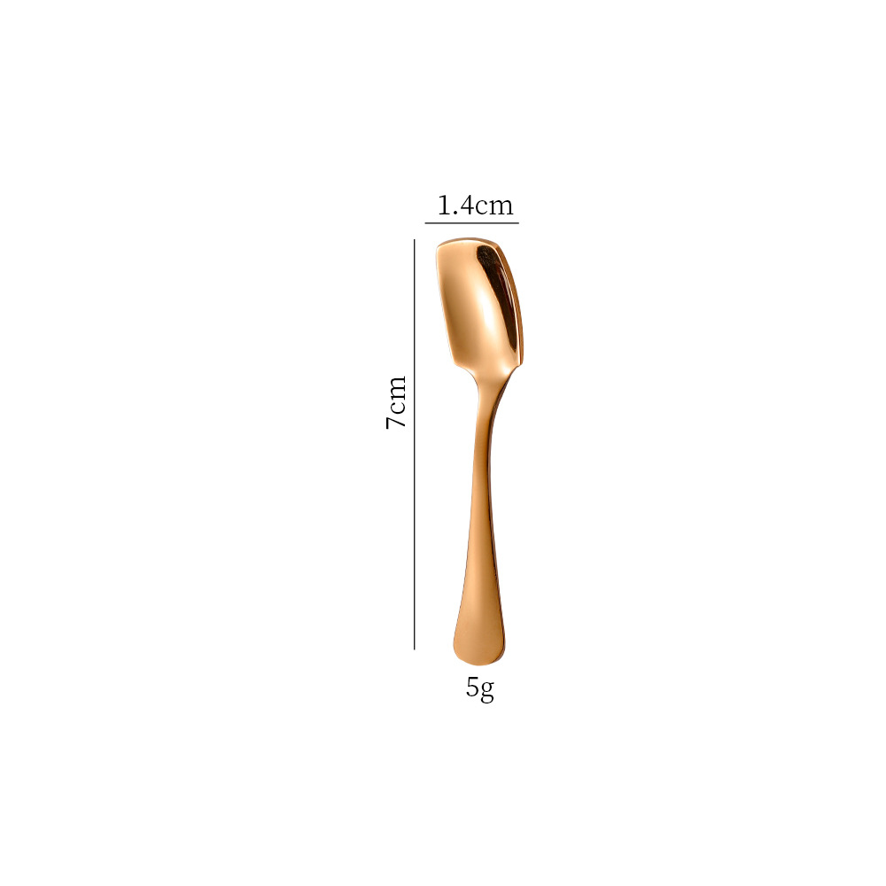 로즈 골드 사각 헤드 스푼 (7CM)