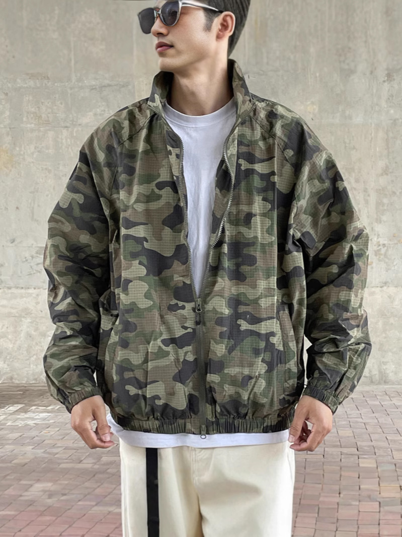 Green travel quick dry sports camouflage sun protection clothing