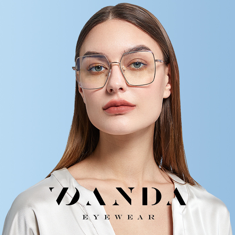 Nueva moda gafas Marco de las mujeres marco grande gafas lisas JS8603 Europa y América calle tiro ins estilo de moda Anti-azul gafas de luz