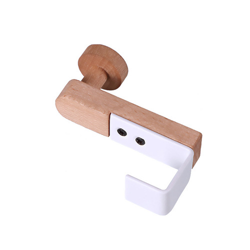 Japanese-style iron metal solid wood hooks cabinet hooks home wardrobe separator home furnishing invisible nail-free door hooks