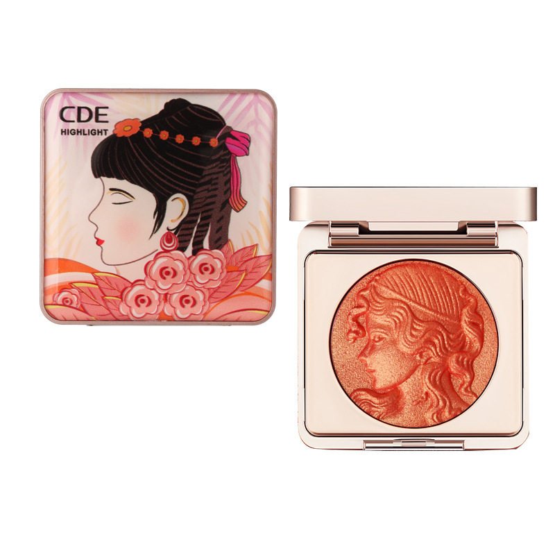 CDE Smart Girl Reading Colorete monocromático Maquillaje desnudo natural fino brillante naranja blanqueamiento para iluminar la placa de rubor