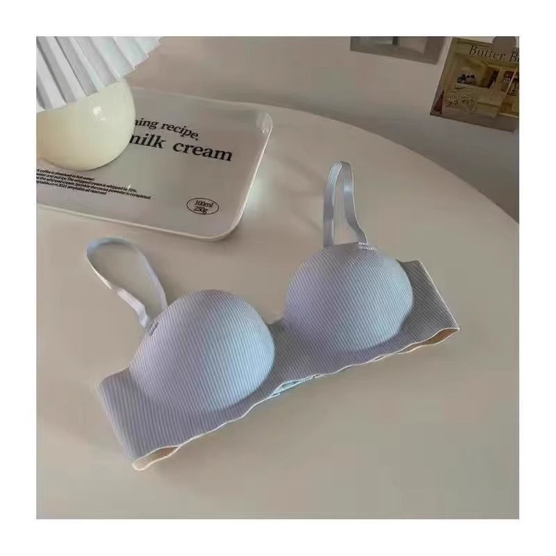 Reggiseno intero push-up da donna color caramella, senza cuciture, senza ferretto, sottile, estivo, intimo di supporto._voghion.com
