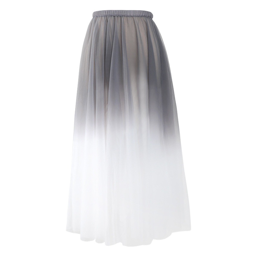 Ropa de baile clásico femenino adulto elegante falda de media longitud de gran oscilación gradiente de danza moderna práctica de rendimiento falda de gasa