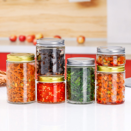 Straight-Tube High-Temperature-Resistant Glass Jar for Jam, Canned Goods, and Bird's Nest; Airtight Food Storage Container with Sealed Lid—Perfect for Home Use & Tea Storage