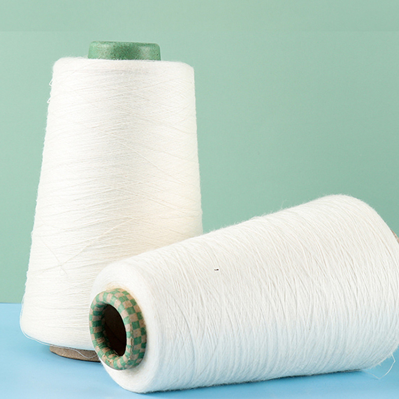 10支再生棉精梳纱线环锭纺GRS证书10s再生棉纱针织梭织纱换包装