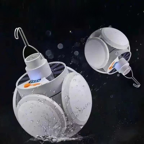 Camping Light LED Solar Football Light Outdoor Lighting Lamp Super Bright Camping Tent Light Campsite Hanging Light Portable Lantern