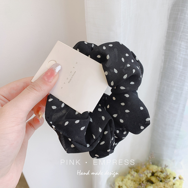 INS cerdo blanco intestino grueso anillo de pelo Super Niña de hadas Corea del Sur Internet celebridad mismo estilo BM intestino grueso anillo de pelo simple cuerda de pelo accesorios para el cabello