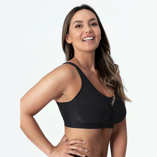Factory direct supply cross-border explosions plus size bright silk small vest body shaping without steel ring bra women's big chest without trace
