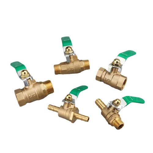 Copper ball valve thickened brass inner wire tap water switch wire saliva valve water pipe valve 4 points 6 points