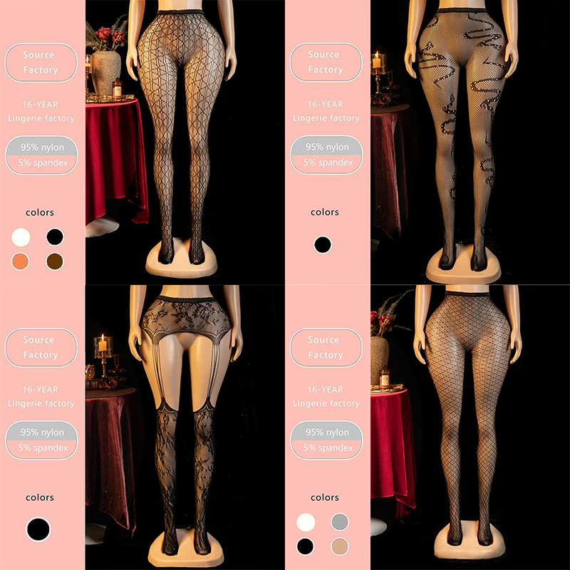 Yue mariposa europea y americana sexualidad transfronteriza ropa interior damas sexy temu pasión coqueteo leggings sexy panty calcetines WK