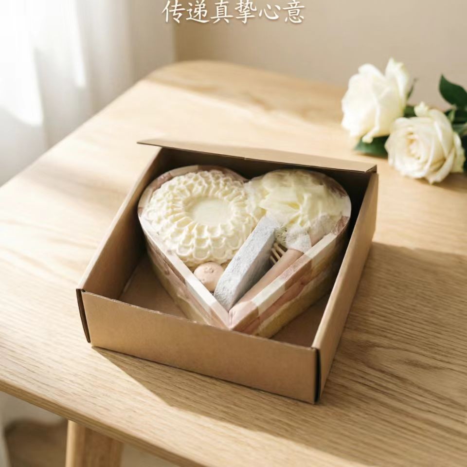 Set de Baño de Madera con Corazón de Madera de Masaje para Baño y Regalo