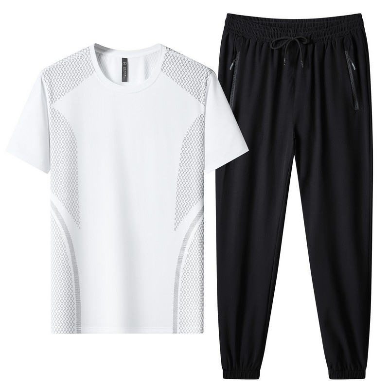 Camiseta de hielo al aire libre para hombres camisas de manga corta de verano para hombres hielo rápido secado suelto set de montaña deporte ocio