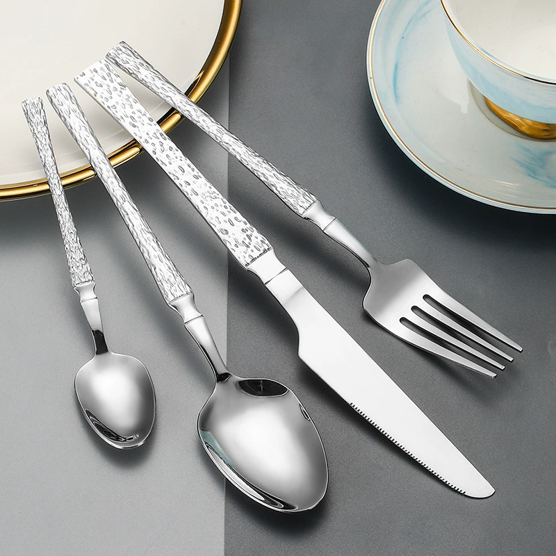 (Cross-border trading), tableware stainless steel, creative set, handle, 4 pieces