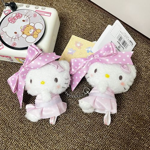 New cartoon products polka dot bow KT cute kt Melody bag pendant key key chain hanging decoration wholesale