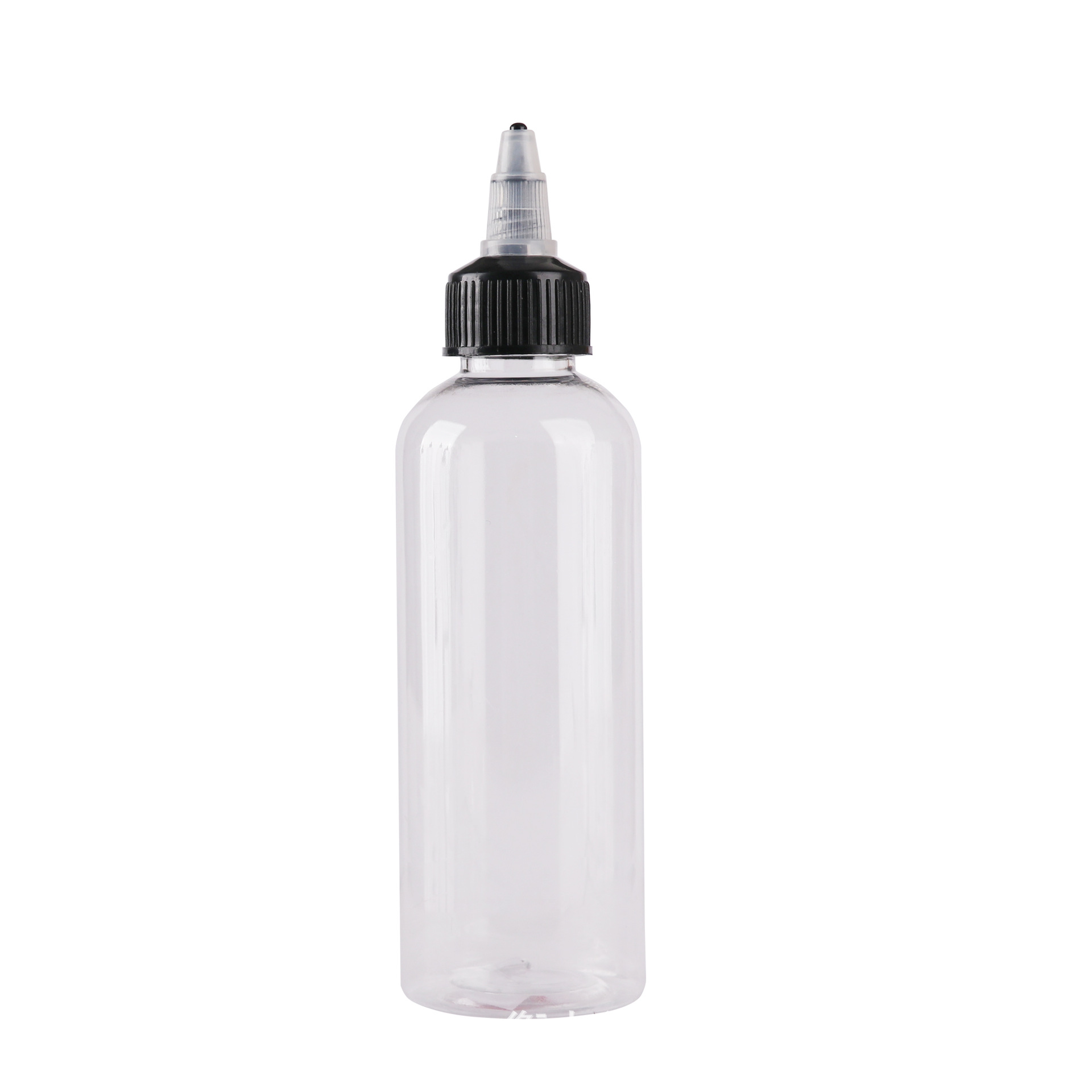 Botella de gel transparente al por mayor 30 50 100ml botella de plástico de mascota botella de extrusión de punta botella dividida