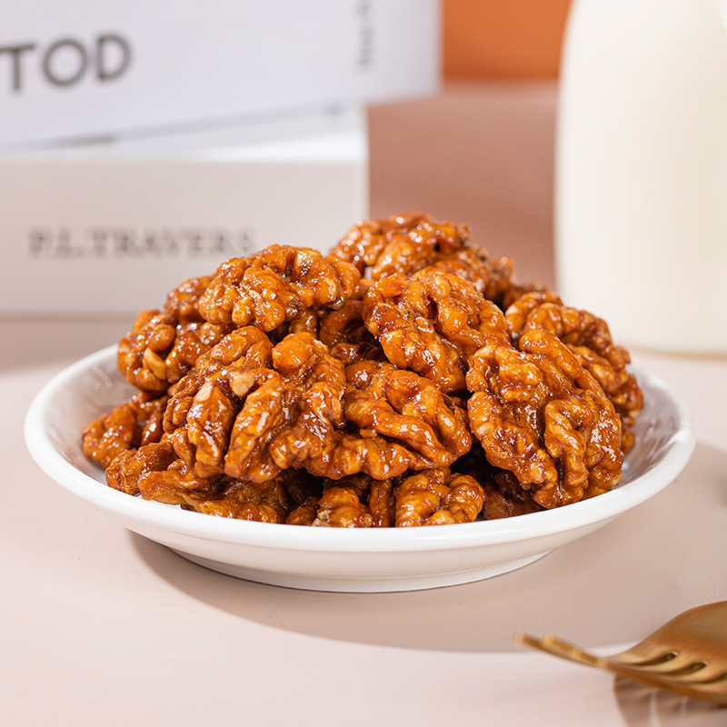 New arrival amber walnut kernel 500g cooked paper walnut kernel pecan kernel honey flavor pregnant women nuts new arrival snack