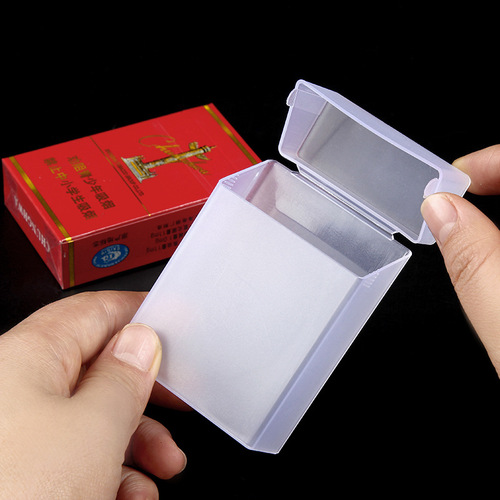 Plastic cigarette box wholesale transparent flip cover slide cover cigarette box storage box soft pack cigarette protective box ladies slim cigarette box
