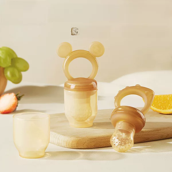Little Bear Baby Teething Fruit Feeder Baby Fruit and Vegetable Feeding Teether Food Grade Silicone Teether Cross-Border