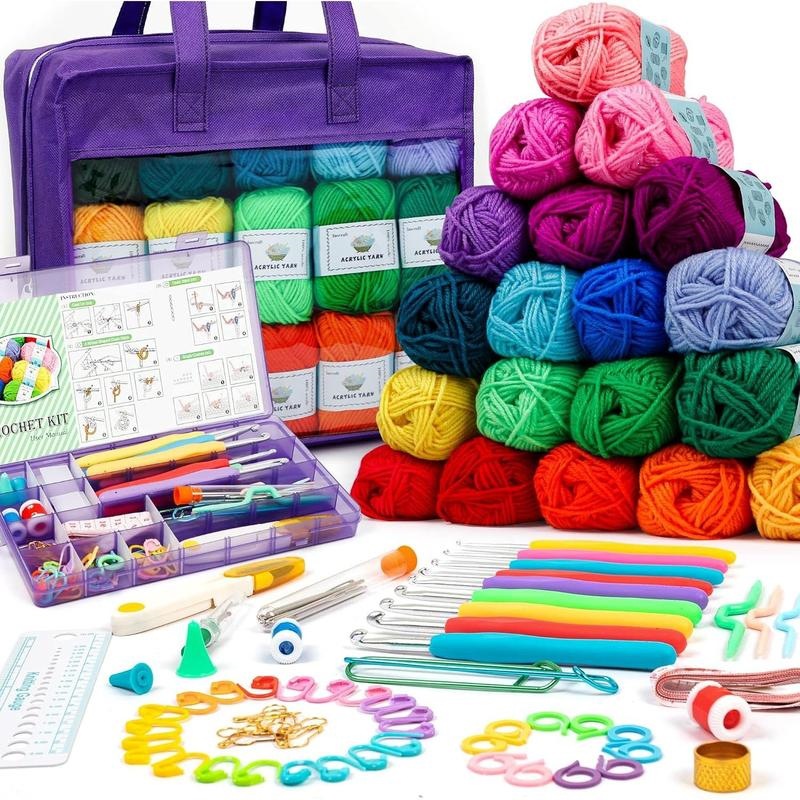 Y 85008 Crochet Yarn Kit for Beginners 钩针纱线套件 代发