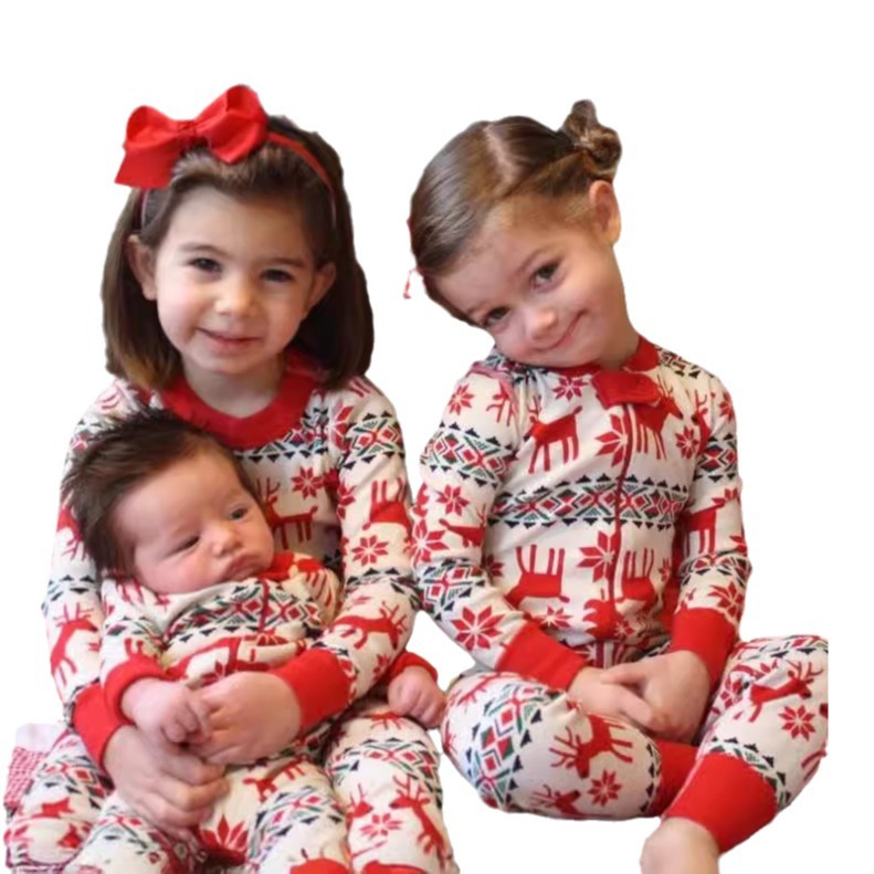 thumbnail image 3 of 2024 Ropa navideña para padres e hijos, ropa familiar, clásicos navideños europeos y americanos, trajes navideños estampados, ropa para el hogar, 3 of 5