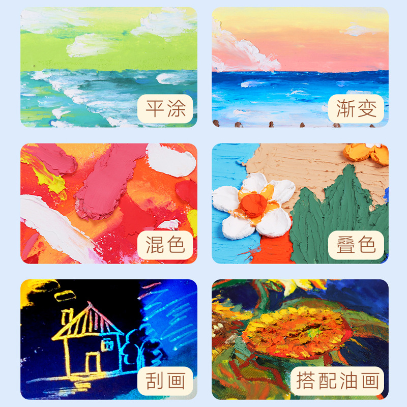 Xiupu super suave pintura al óleo palo traje artista suave aceitoso soluble en agua crayones 24 colores 36 colores 48 colores 72 colores