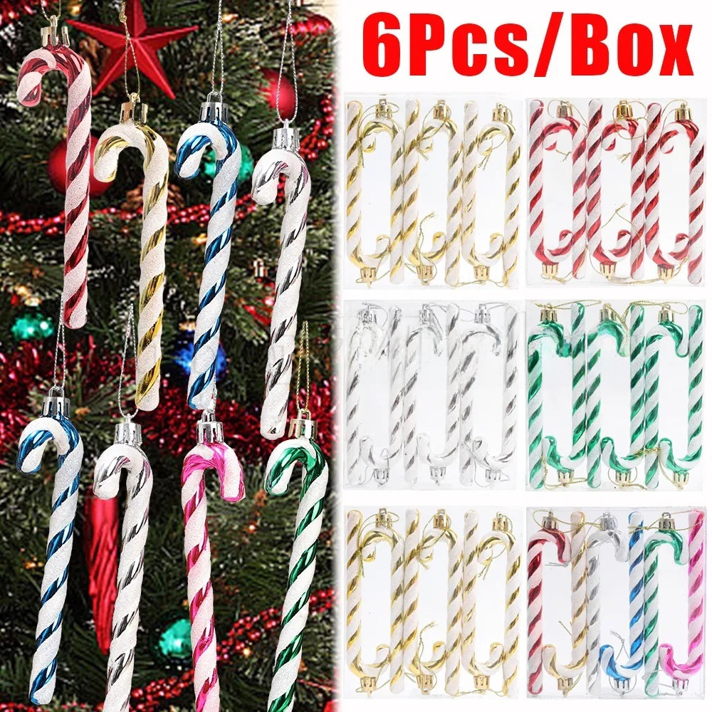 Christmas Crutch Pendant Decoration For Home Christmas Tree_voghion.com