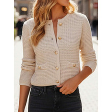 X 52174 Round neck cardigan Բ��Ŧ�ۿ����羳����ͨ