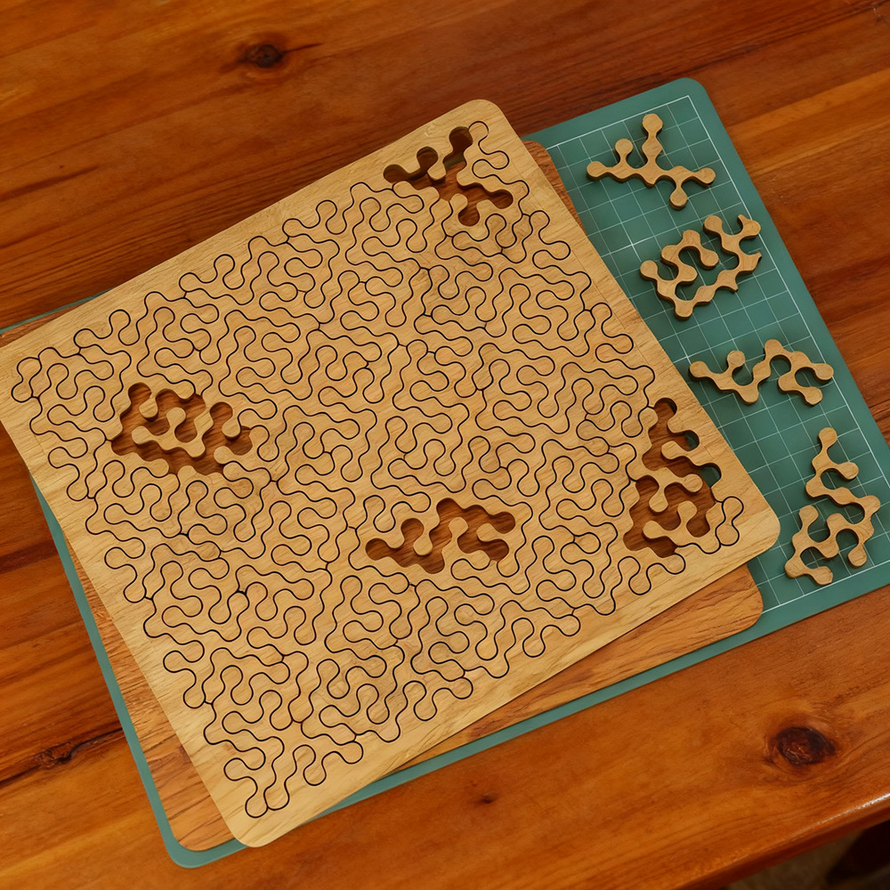 Cross-Border New Product Challenging Wooden Puzzle Puzzle Winding Puzzle Wooden Puzzle Game Wooden Crafts