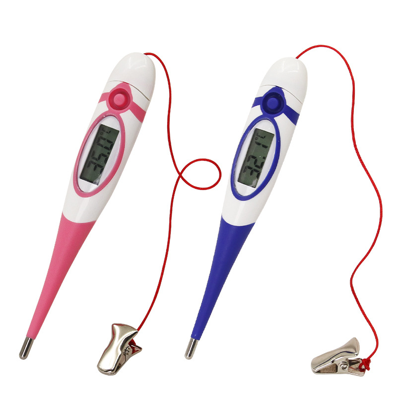 Termómetro electrónico veterinario para mascotas, perros y gatos, termómetro para cerdos, ganado y ovejas, cordón de cabeza suave, termómetro anal