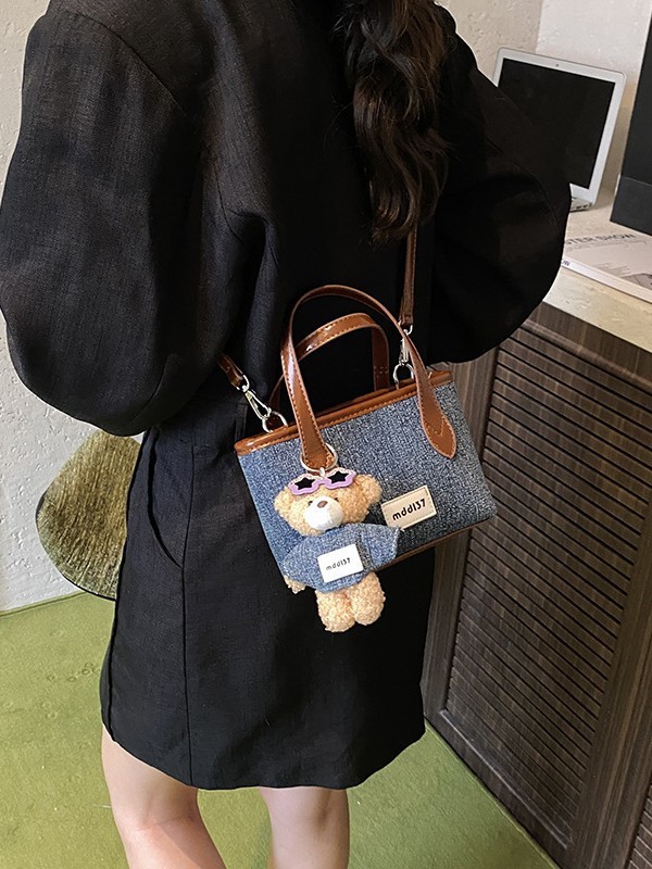 约姿小众撞色手提水桶包包女2025夏天洋气百搭休闲通勤单肩斜挎包|undefined
