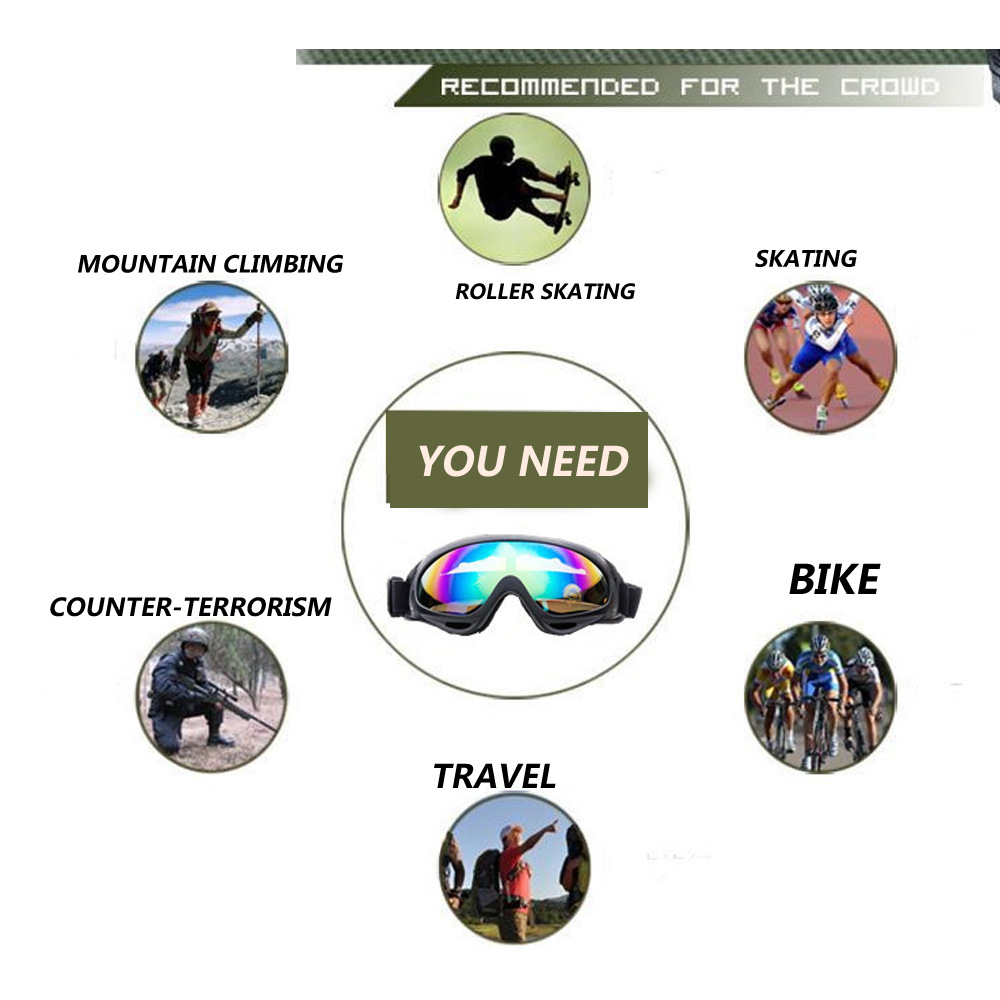 Occhiali unisex Montatura colorata Occhiali da sci multicolori Occhiali da moto Occhiali da lavoro Occhiali da adulti_voghion.com