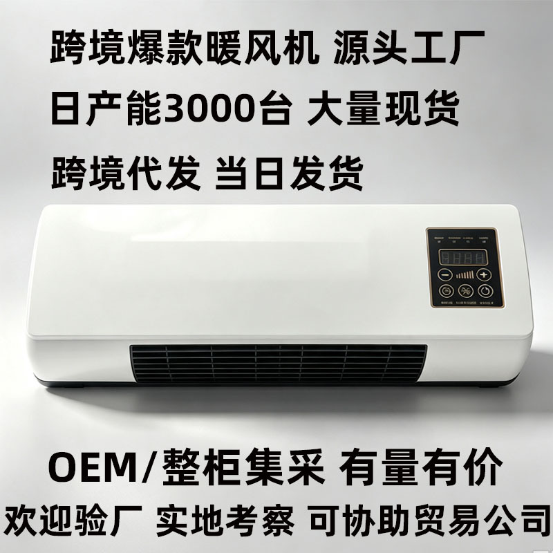 110V wall-mounted heater, a popular cross-border product in the US and Europe, dual-use for heating and cooling, hot air blower for home and bathroom