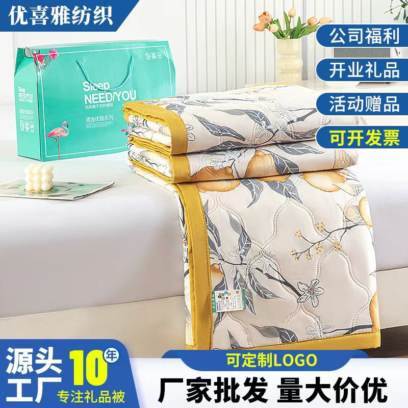 Company Event Washable Cotton Summer Quilt Store Celebration Gift Summer Quilt Gift Box Summer Air Conditioning Quilt Children's Quilt Wholesale