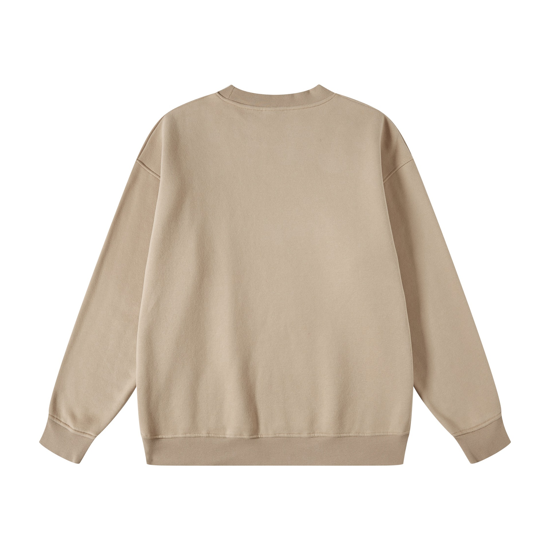 Sweat-shirt à col rond pour homme de marque décontractée et ample en velours 345 g plus couleur unie_voghion.com