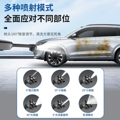 High-Pressure Water Gun, Household Wireless: Car washing machine