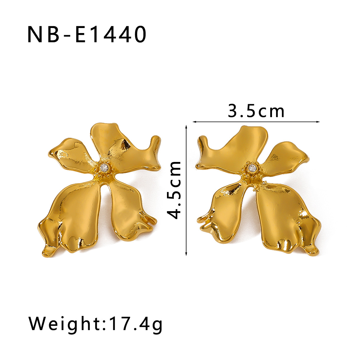 1 Pair Quantity 1 Pair IG Style Simple Style Flower Butterfly Bow Knot Plating 304 Stainless Steel Drop Earrings Ear Studs