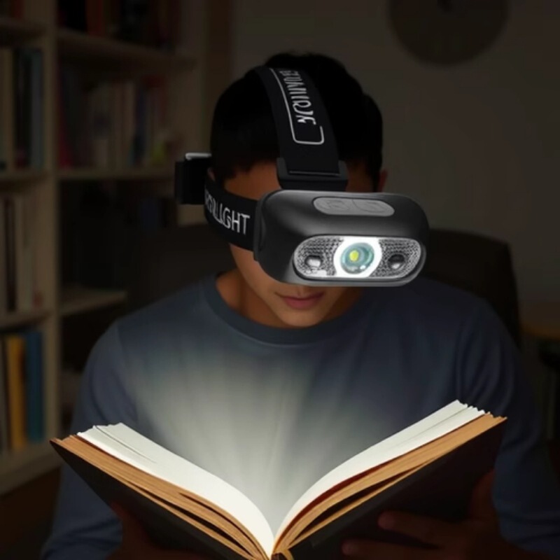 Strong Light Rechargeable Head-Mounted Ultra-Bright Flashlight, Sensor Headlamp for Night Fishing, Long-Lasting Strong Light Headlamp Strong Light Rechargeable Head-Mounted Ultra-Bright Flashlight, Sensor Headlamp for Night Fishing, Long-Lasting Strong Light Headlamp
