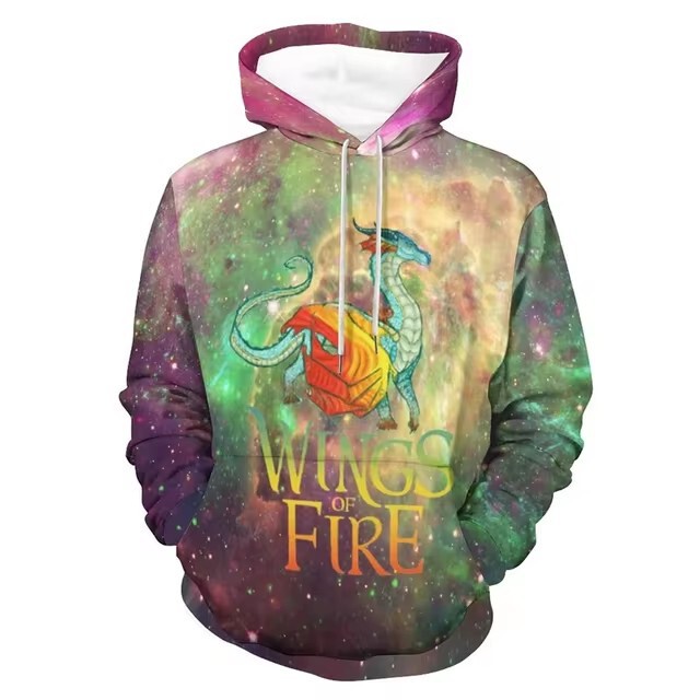 2025 Autumn and Winter New Fire Dragon Hat 3D Printed Novelty Fashion Casual Hoodie Sweatshirt Men's Clothing