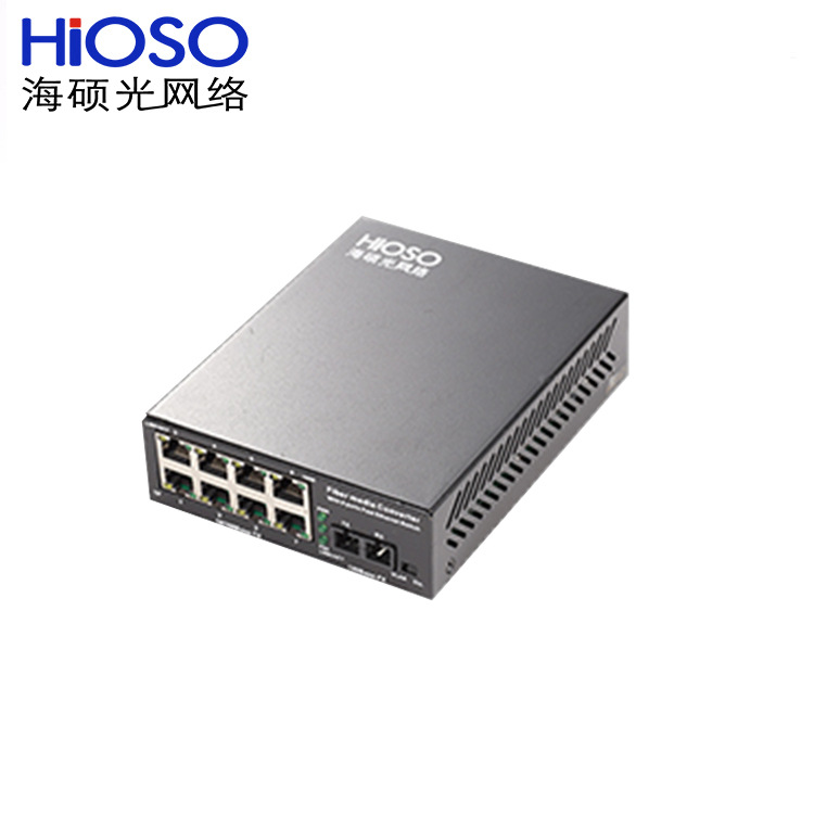 海硕  FC690A 一光八电百兆光纤收发器