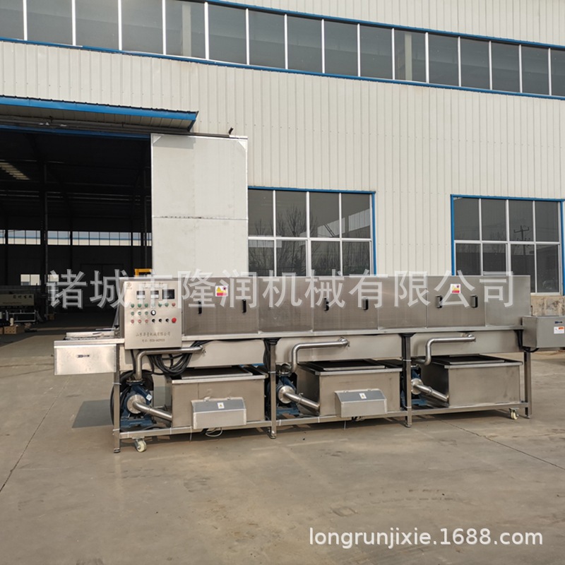 厂家供货全自动洗筐机 连续三段式高压喷淋去油污 塑料筐子清洗机